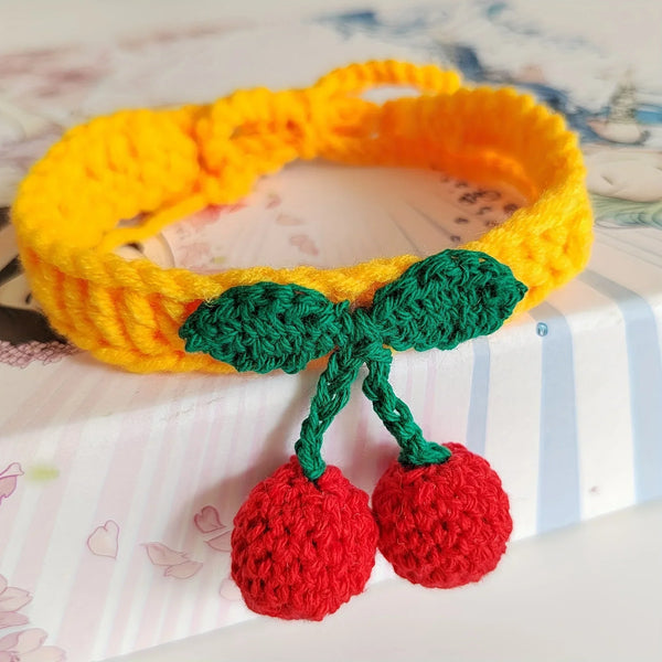 Handmade Knitted Cat Collar