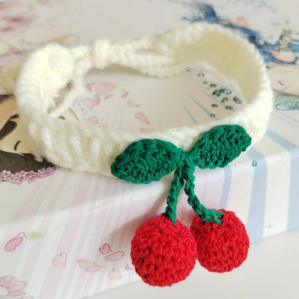 Handmade Knitted Cat Collar