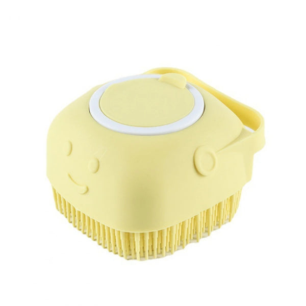 Soft Pet Bath Brush With Shampoo Dispenser