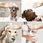 Soft Pet Bath Brush With Shampoo Dispenser
