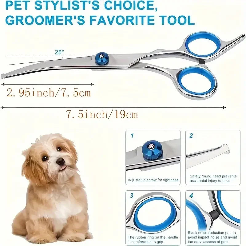 Stainless Steel Pet Grooming Scissors Set