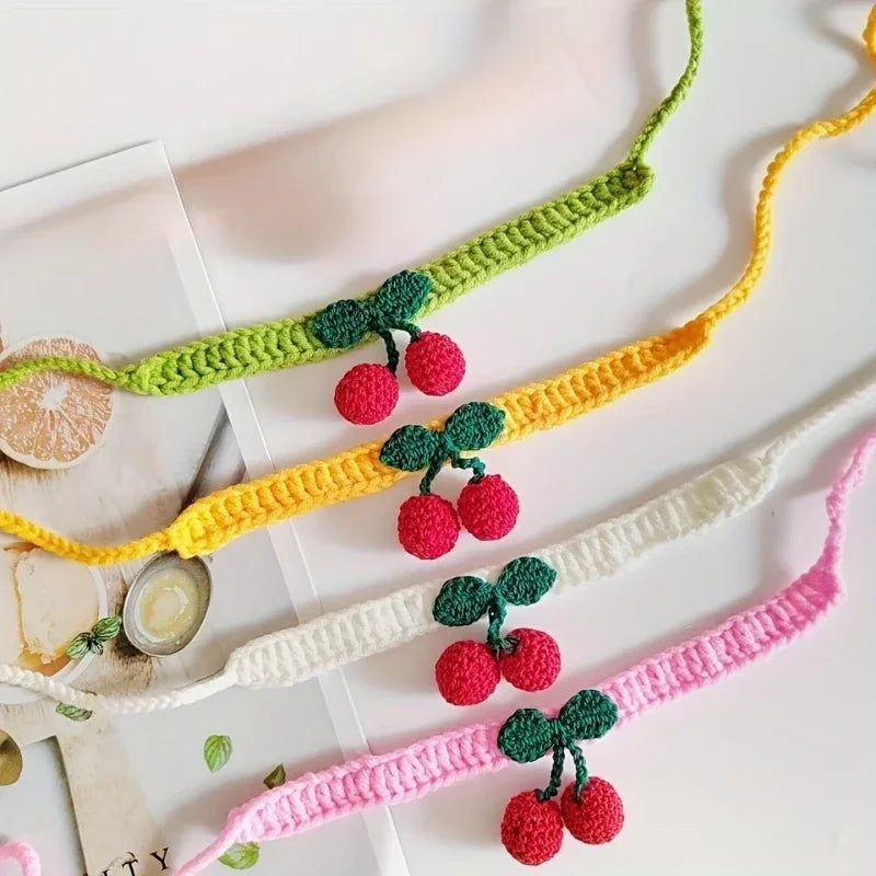 Handmade Knitted Cat Collar