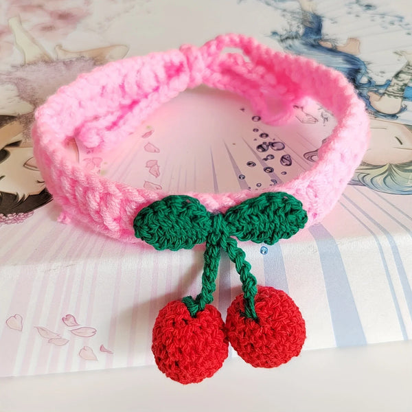 Handmade Knitted Cat Collar