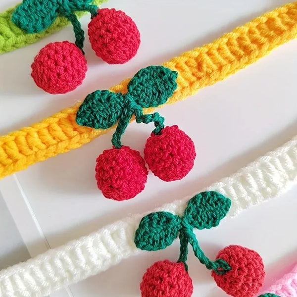 Handmade Knitted Cat Collar