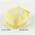 Soft Pet Bath Brush With Shampoo Dispenser
