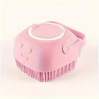 Soft Pet Bath Brush With Shampoo Dispenser